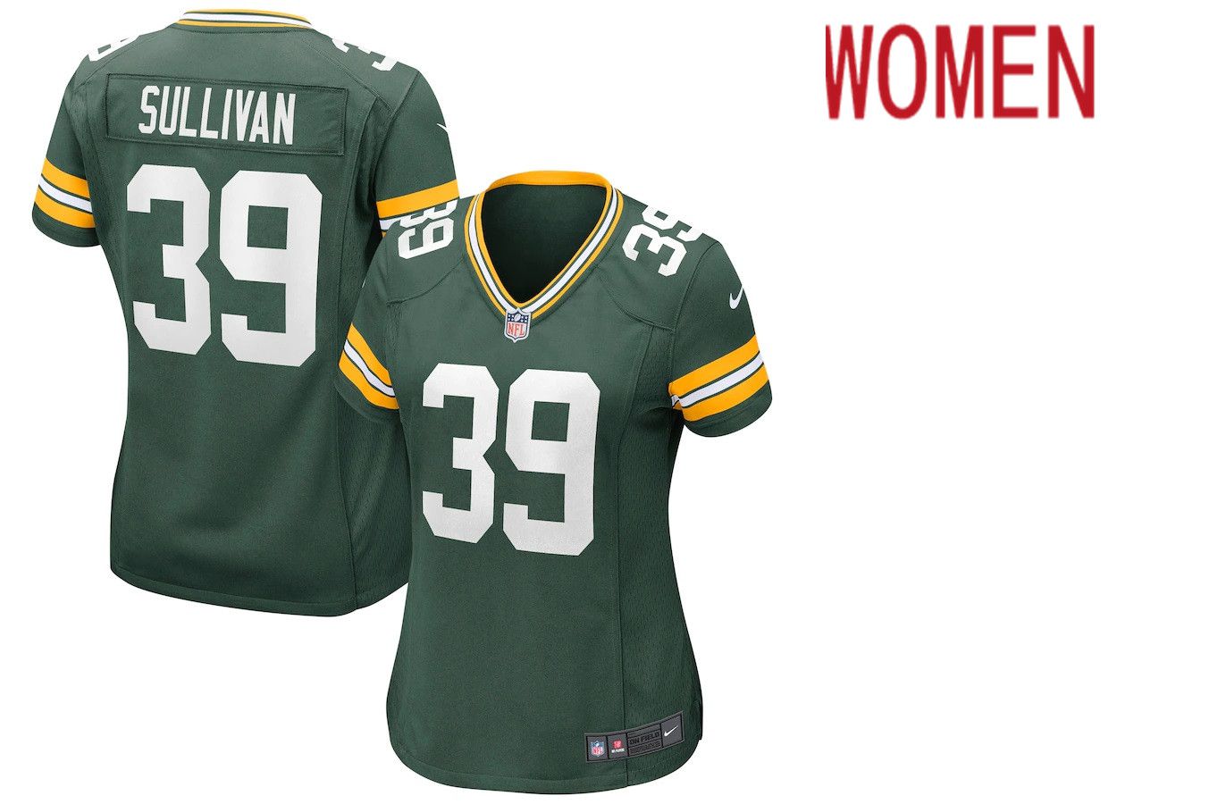 Women Green Bay Packers #39 Chandon Sullivan Nike Green Game NFL Jersey->women nfl jersey->Women Jersey